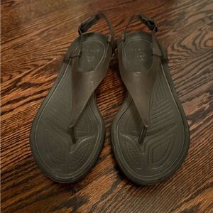 CROCS Black Women's Slingback Thong Sandals